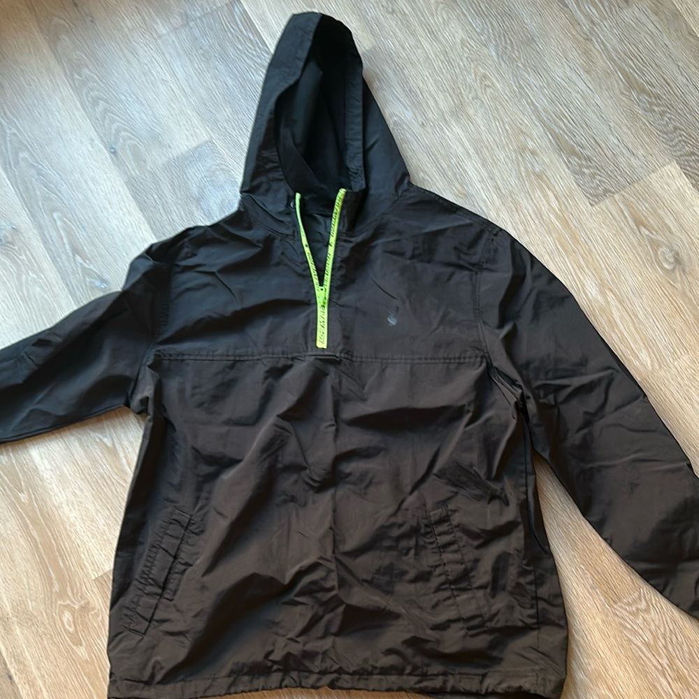 Black Pacsun Playboy Pullover Windbreaker